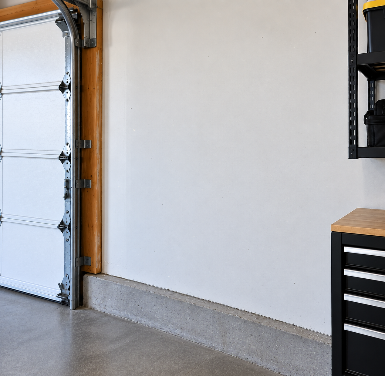 Electrical area before an EV charger installation.